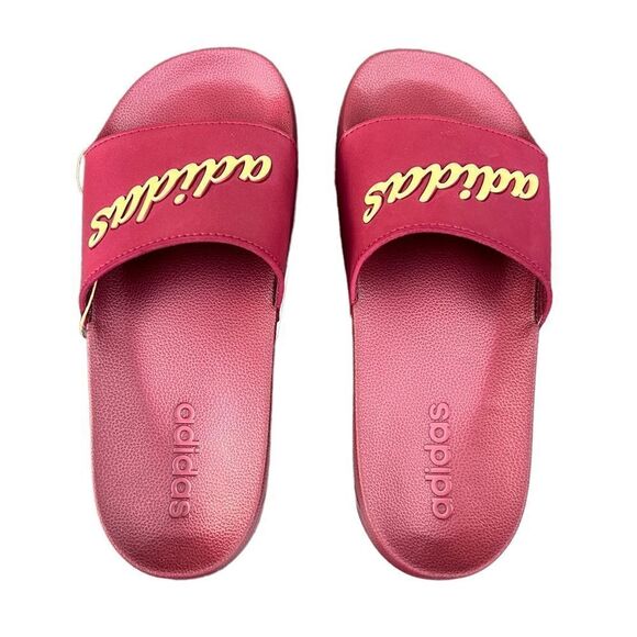 adidas ADILETTE SHOWER SLIDES Red/Sandy Beige Sandal - Picture 6 of 15